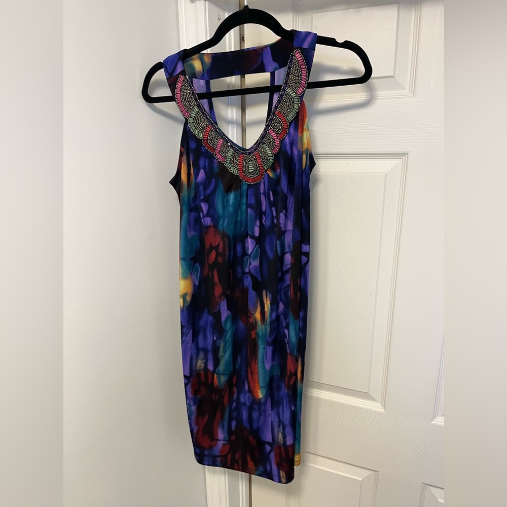 Elegant Multicolor Sleeveless Dress